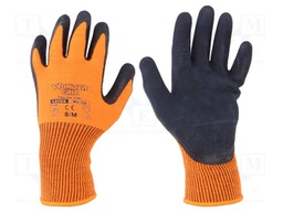 Protective gloves; Size: 8,M; orange; acrylic,latex; Thermo Lite