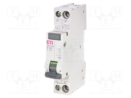 RCBO breaker; Inom: 13A; Ires: 30mA; Poles: 1+N; 230VAC; IP20; KZS