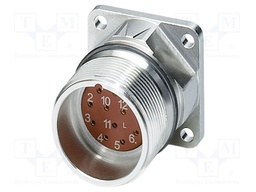Connector: M23; socket; PIN: 17; male; crimped; shielded; IP67; RF; 8A