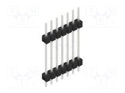 Connector: pin strips; pin header; male; PIN: 7; 2.54mm; THT; 1x7