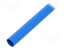 Heat shrink sleeve; flexible; 2: 1; 9.5mm; L: 1.2m; blue; 5pcs.