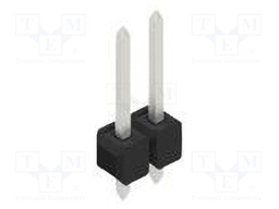 Connector: pin strips; pin header; male; PIN: 2; 2.54mm; THT; 1x2