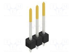 Connector: pin strips; pin header; male; PIN: 3; 2.54mm; THT; 1x3