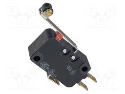 Microswitch SNAP ACTION; with lever; SPST-NO; 0.1A/125VAC; Pos: 2
