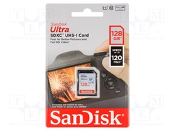 Memory card; Ultra; SD XC; 128GB; 120MB/s; Class 10 UHS U1