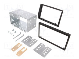 Radio mounting frame; Citroën,Fiat,Peugeot; 2 DIN; matt black