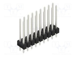 Connector: pin strips; pin header; male; PIN: 18; 2.54mm; THT; 2x9