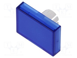 Actuator lens; 22mm; 61; Colour: transparent blue; Mat: plastic
