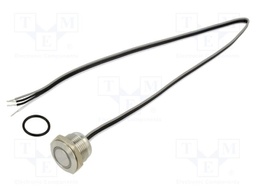 Switch: vandal resistant; Pos: 2; SPST-NO; 50mA/24VDC; IP65; white