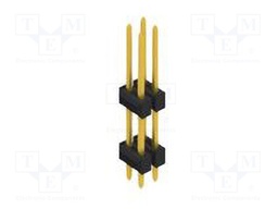 Connector: pin strips; pin header; male; PIN: 4; 2.54mm; THT; 2x2
