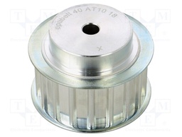 Belt pulley; AT10; W: 25mm; whell width: 40mm; Ø: 55.45mm; aluminium