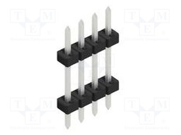 Connector: pin strips; pin header; male; PIN: 4; 2mm; THT; 1x4; 100V