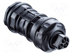 Connector: AC supply; soldering; male; 30A; for cable; IP68