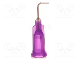 Needle: steel; 0.5"; Size: 21; bent at 90°; Mounting: Luer Lock