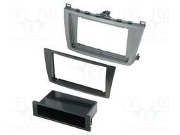 Radio mounting frame; Mazda; 2 DIN; black and silver