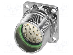Connector: M23; socket; PIN: 16; soldering; straight; IP68; M23 PRO