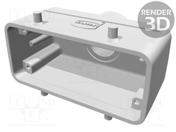 Enclosure: for HDC connectors; Han Hv E; size 6B; for cable; M25