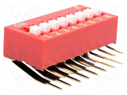 DIP SWITCH, 8, SPST, TOP SLIDE