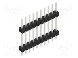 Connector: pin strips; pin header; male; PIN: 10; 2.54mm; THT; 1x10