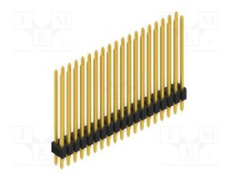 Connector: pin strips; pin header; male; PIN: 38; 1.27mm; THT; 2x19