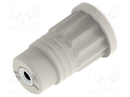 Connector: 4mm banana; socket; 36A; white; nickel plated; m3 holes