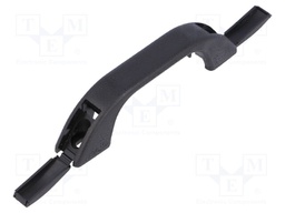 Handle; Mat: polypropylene; black; H: 18.7mm; L: 83.1mm; W: 13.7mm
