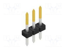 Connector: pin strips; pin header; male; PIN: 3; 2mm; THT; 1x3; 100V