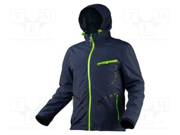 Work jacket; Size: XXL; blue; PREMIUM; waterproof,with a hood