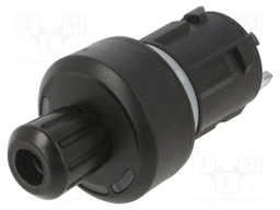 Actuator, Key Operated Switch, 22 mm, Round, Plastic, Black