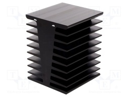 Heatsink: extruded; grilled; black; L: 75mm; W: 72mm; H: 94.3mm