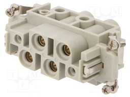 Connector: HDC; contact insert; female; C146; 6+PE; size E16; 400V