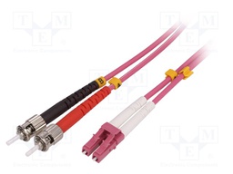 Connector: fiber optic; patchcord; multi mode duplex (MM); ST,LC
