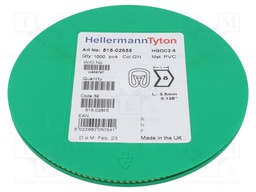 Markers for cables and wires; Label symbol: 5; 2÷5mm; PVC; green