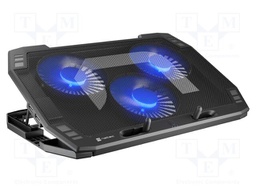 Notebook cooling stand; black; USB A,USB C