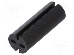 Spacer sleeve; LED; Øout: 5.1mm; ØLED: 5mm; L: 14mm; black; UL94V-0