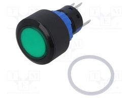 Switch: push-button; Pos: 2; SPDT; 0.5A/220VAC; 1A/24VDC; ON-(ON)