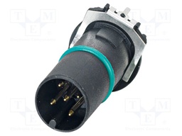Connector: M12; contact insert; PIN: 5; 60V; straight; THR; A code