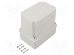 Enclosure: junction box; wall mount; plastic; grey