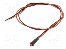 Indicator: LED; 2.1VDC; plastic; 3mm