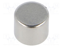 Magnet: permanent; neodymium; 12N; Ø: 7mm; H: 6mm