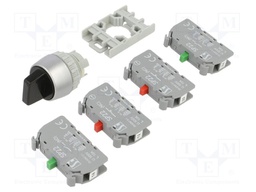 Switch: rotary; 22mm; Stabl.pos: 1; NC x2 + NO x2; black; none; IP65