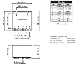 Converter: DC/DC; 2W; Uin: 18÷36V; 9VDC; Iout: 222mA; SMD; 2.1g; OUT: 1