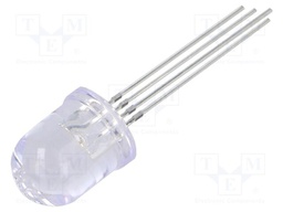 LED; 10mm; red,green,yellow; 30°; Front: convex; -30÷85°C; round