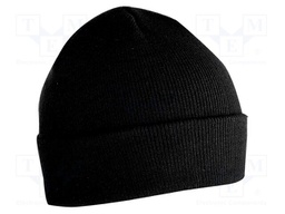 Cap; two-layer; black; acrylic; Size: 57-61; 320g/m2; 12pcs.