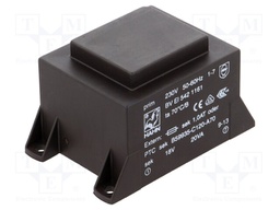 Transformer: encapsulated; 20VA; 230VAC; 18V; 1112mA; Mounting: PCB