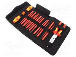 Pliers, insulation screwdrivers; Pcs: 17; Package: bag; 1kV