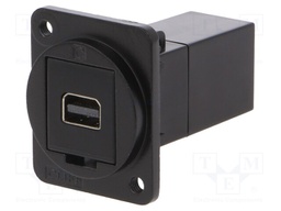 Coupler; both sides,Mini DisplayPort socket; FT; 19x24mm