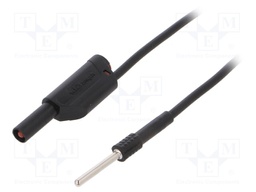 Test lead; 19A; 4mm banana plug-3,5mm banana plug; Len: 0.25m
