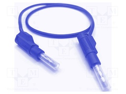 Test lead; 32A; banana plug 4mm,both sides; Urated: 600V; blue