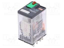 Relay: electromagnetic; DPDT; Ucoil: 24VAC; 12A/250VAC; 12A/28VDC